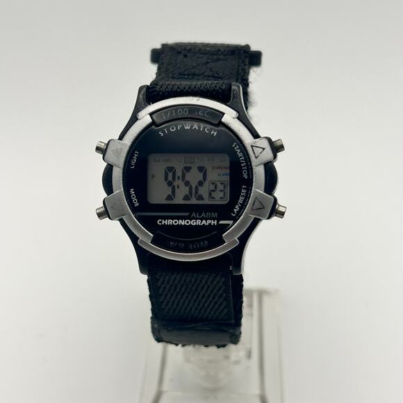 Silver Black Kid’s Digital Watch Alarm Chronograph Working New Battery - Picture 1 of 8